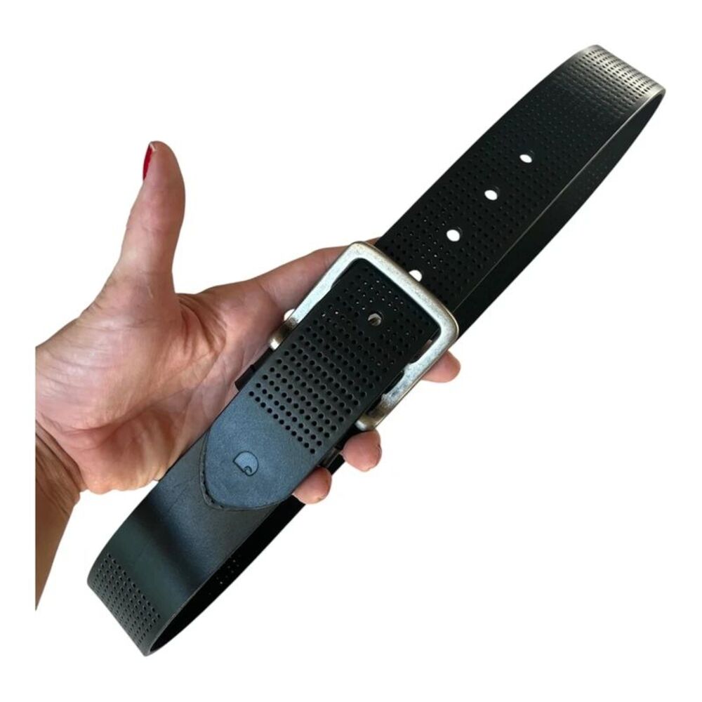 Carhartt Men’s Black Leather Belt 36 Perforated